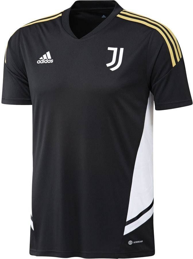 Adidas juventus condivo 22 trainingsshirt 22/23 zwart/goud heren