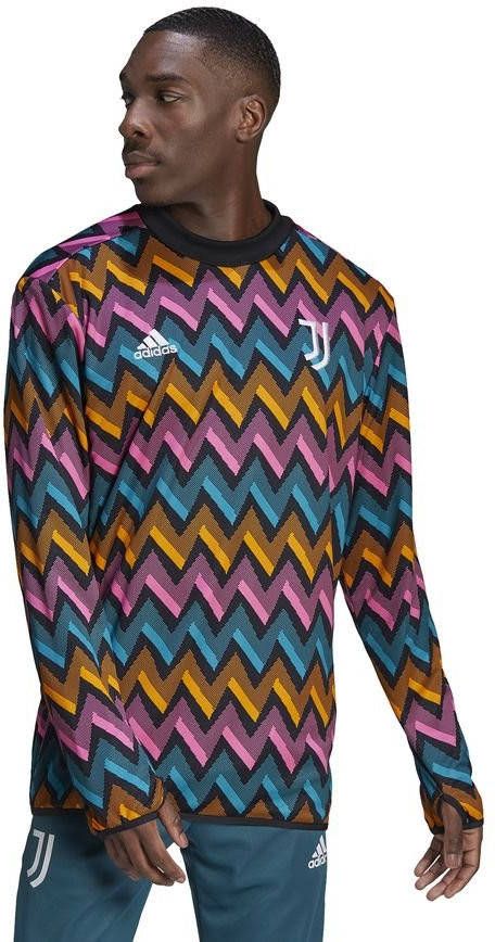 adidas Juventus Trainingsshirt Pre Match Warm Zwart/Roze/Oranje/Blauw