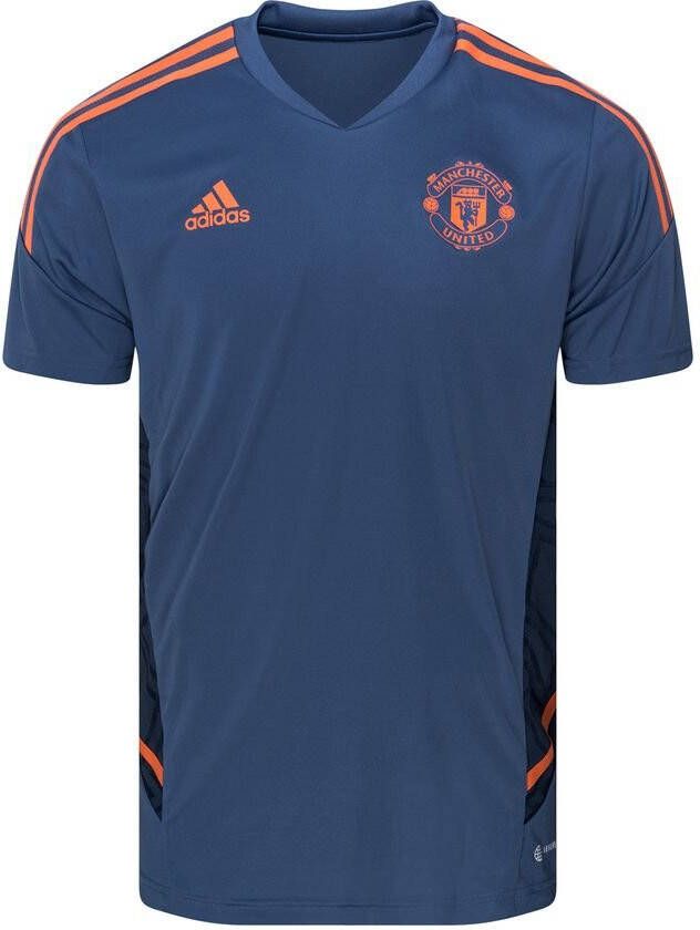 Adidas manchester united fc condivo 22 trainingsshirt 22/23 blauw/oranje heren