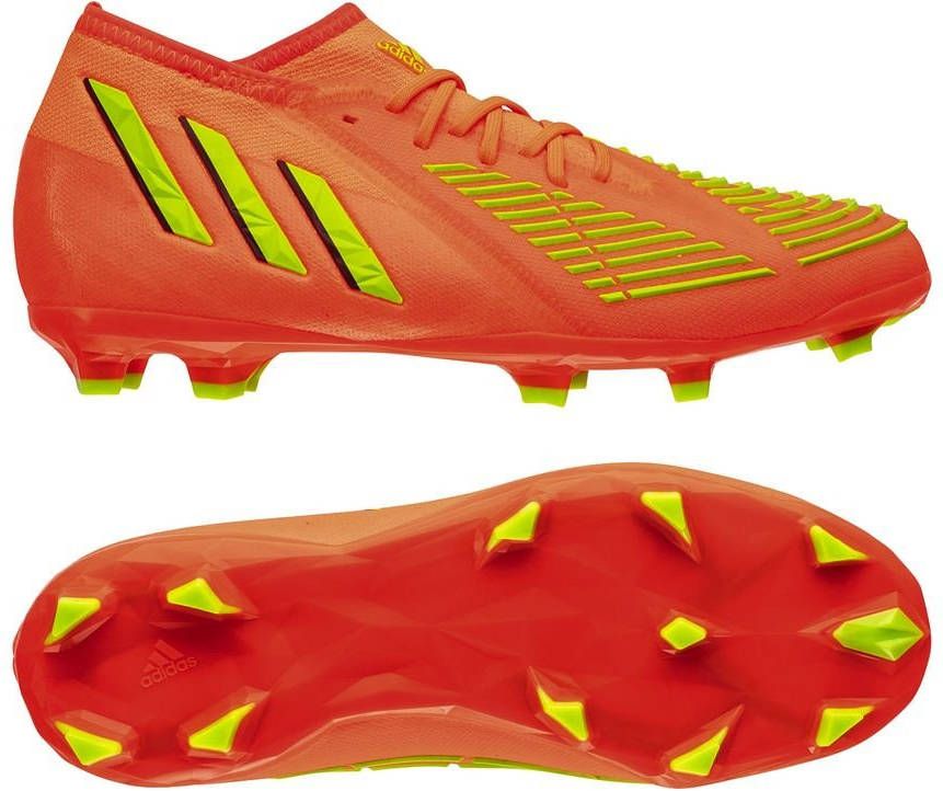 Adidas Kids adidas Predator Edge.1 Gras Voetbalschoenen(FG)Kids Rood Groen Zwart