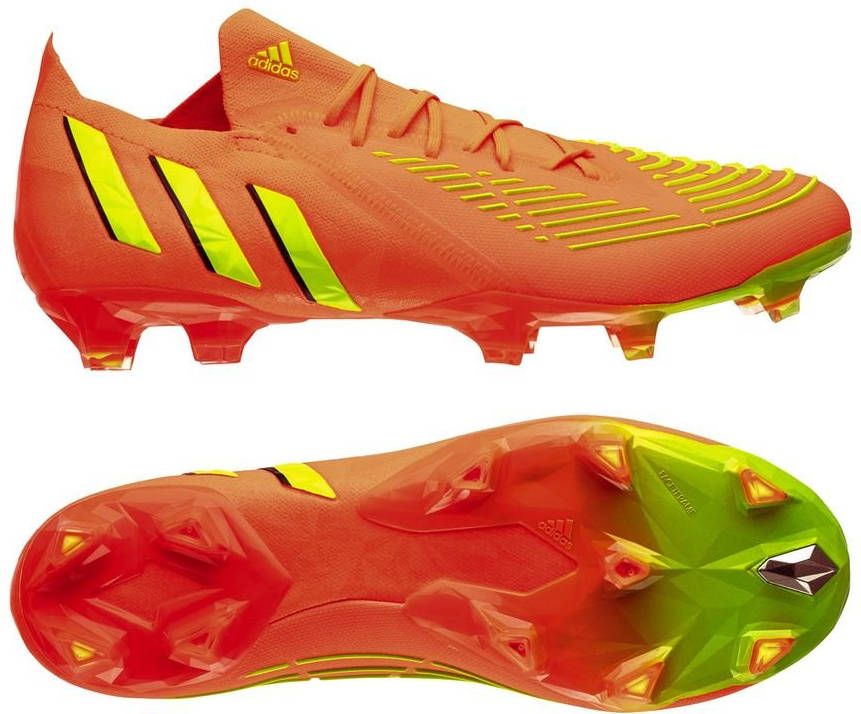 Adidas Predator Edge.1 Low Firm Ground Voetbalschoenen Solar Red/Team Solar Green/Core Black Dames