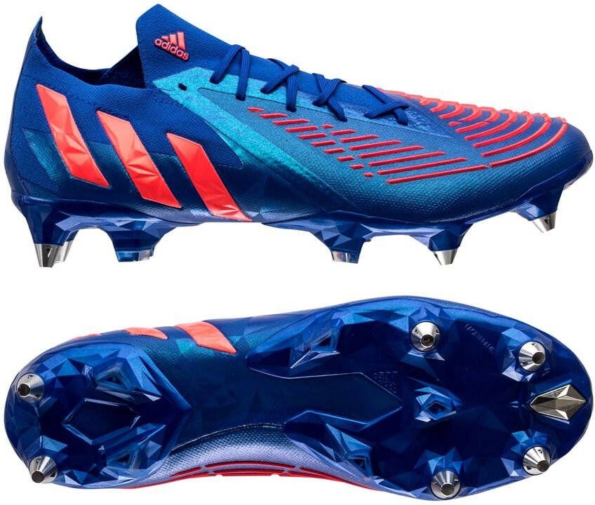 adidas Predator Edge.1 IJzeren Nop Voetbalschoenen(SG)Low Blauw Rood