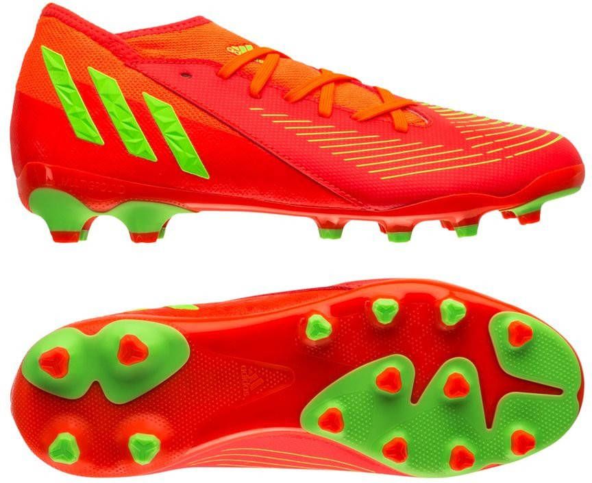 Adidas Kids adidas Predator Edge.3 Gras/Kunstgras Voetbalschoenen(MG)Kids Rood Groen