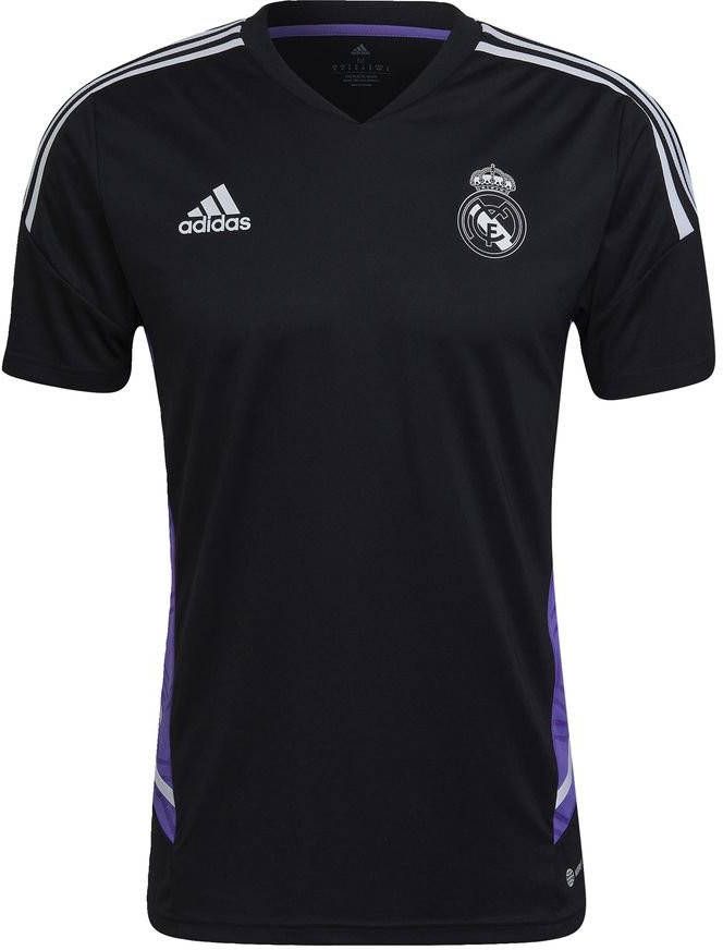 Adidas real madrid condivo 22 trainingsshirt 22/23 zwart/paars heren