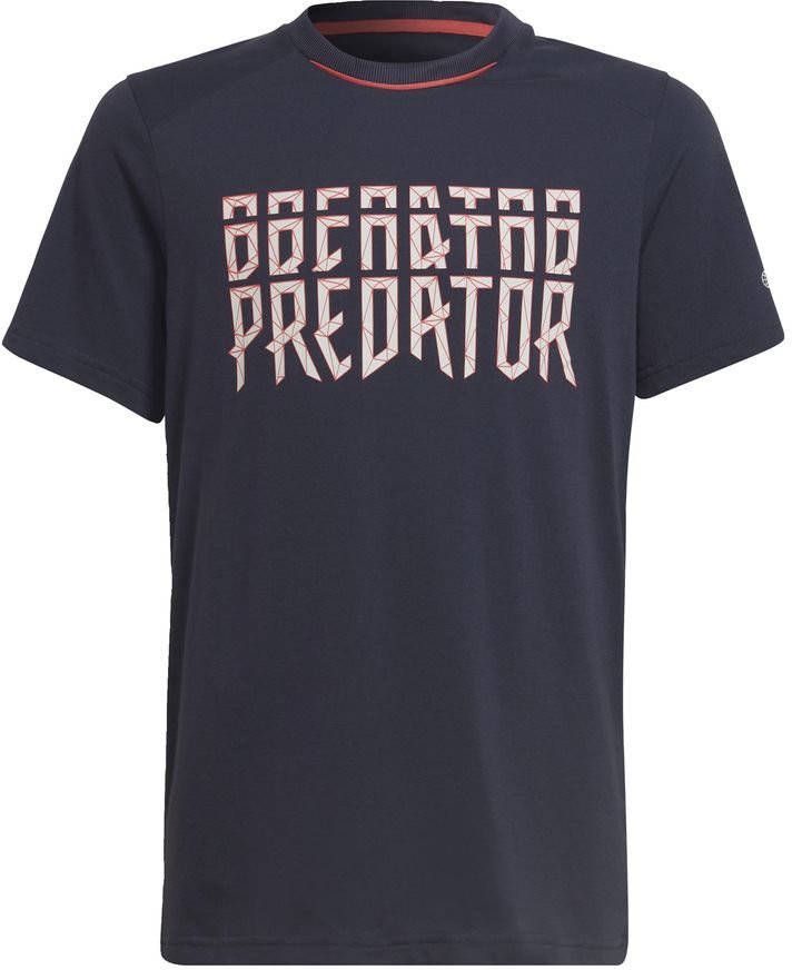 adidas T shirt Predator Navy/Wit Kinderen