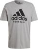 Adidas T shirt Voetbal Logo Grijs/Zwart online kopen
