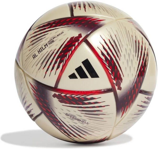 adidas Voetbal Al Hilm Mini WK 2022 Finale Goud/Bordeaux