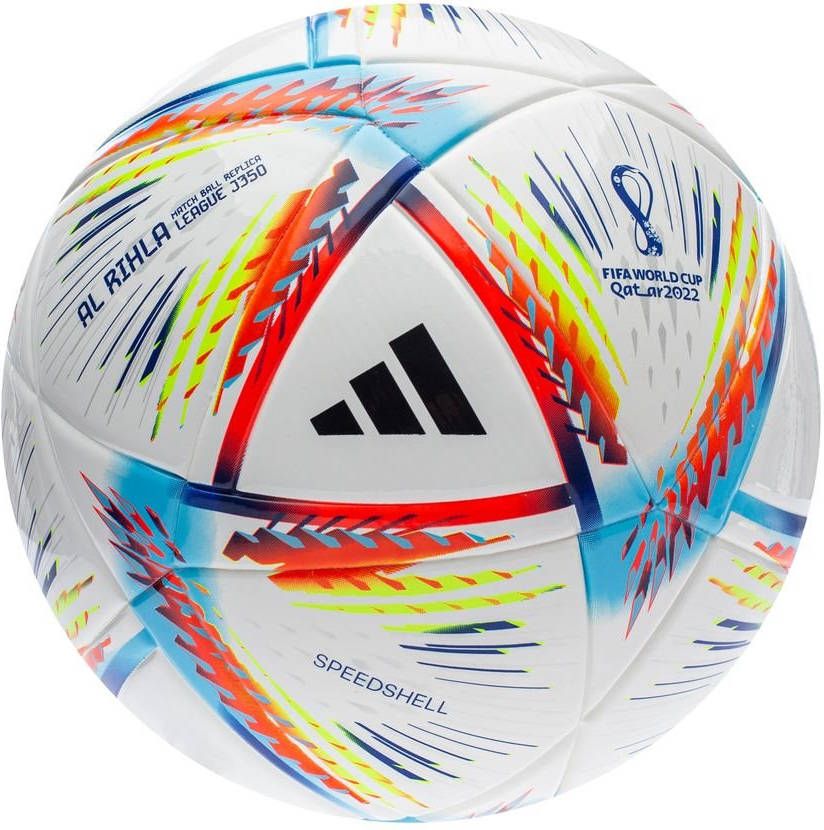 Adidas Kids adidas WK 2022 Al Rihla League Voetbal J350 Kids Wit Blauw