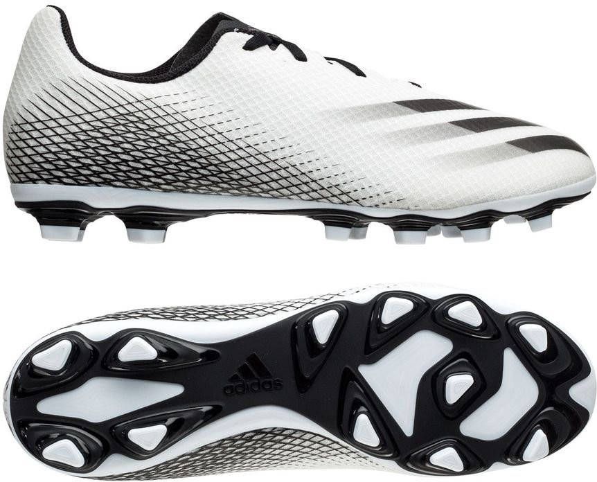 adidas Performance X GHOSTED.4 FxG Sr. voetbalschoenen wit/zwart/zilver