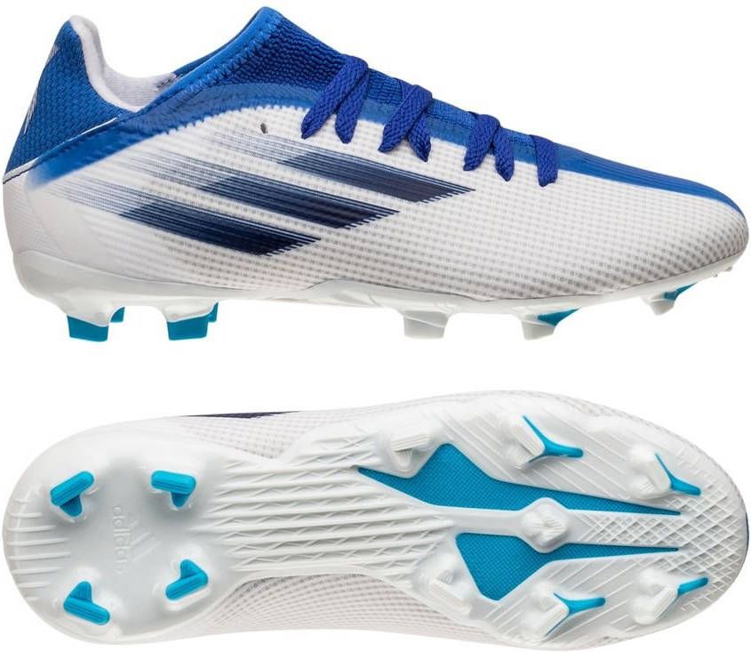 Adidas Kids adidas X Speedflow.3 Gras Voetbalschoenen(FG)Kids Wit Blauw