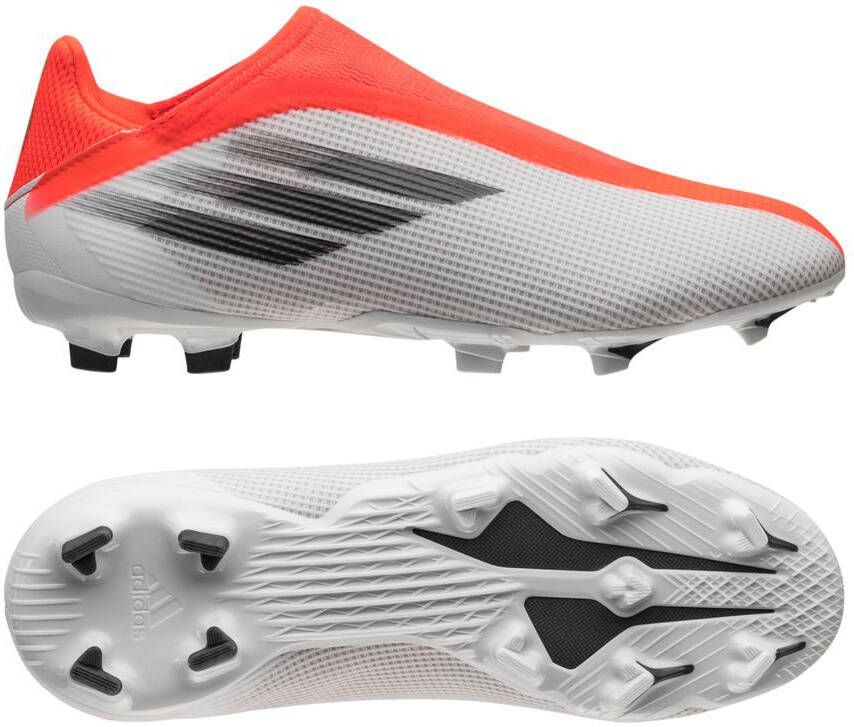 adidas X Speedflow .3 Laceless FG WhiteSpark Wit/Zilver/Rood Kinderen
