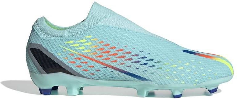 adidas X Speedportal .3 Laceless FG Al Rihla Turquoise/Blauw/Geel