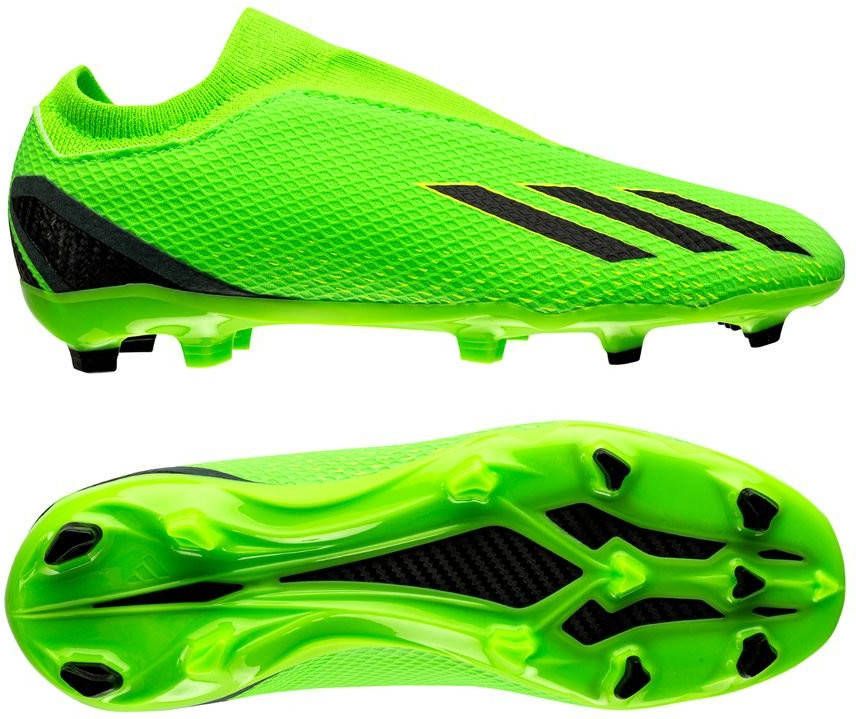 Adidas Kids adidas X Speedportal.3 Veterloze Gras Voetbalschoenen(FG)Kids Groen Zwart Geel