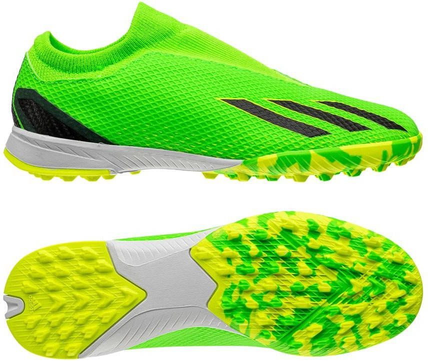 adidas X Speedportal .3 Laceless TF Game Data Groen/Zwart/Geel Kinderen