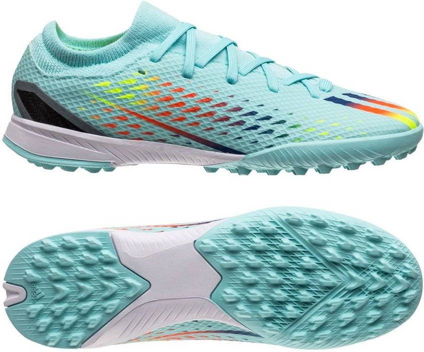 adidas X Speedportal .3 TF Al Rihla Turquoise/Blauw/Geel Kinderen