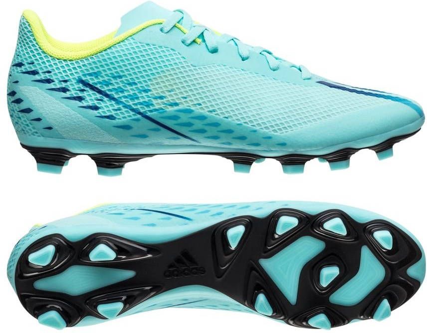 adidas X Speedportal.4 Gras/Kunstgras Voetbalschoenen(FxG)Blauw Geel Rood