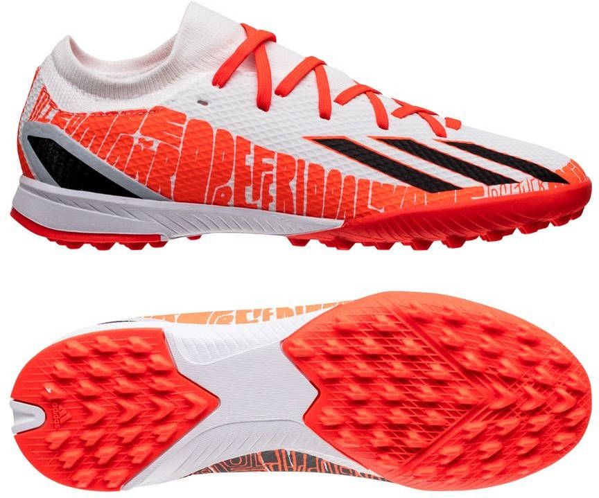 adidas X Speedportal Messi .3 TF Balon te Adoro Wit/Zwart/Rood Kinderen