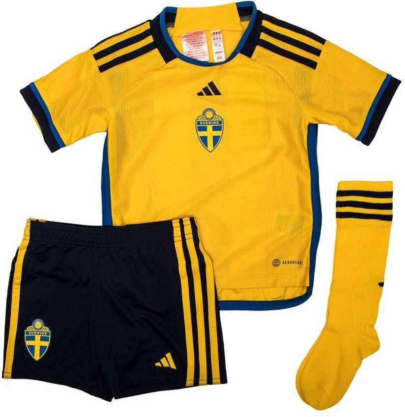 adidas Zweden Thuisshirt 2022/23 Mini Kit Kinderen