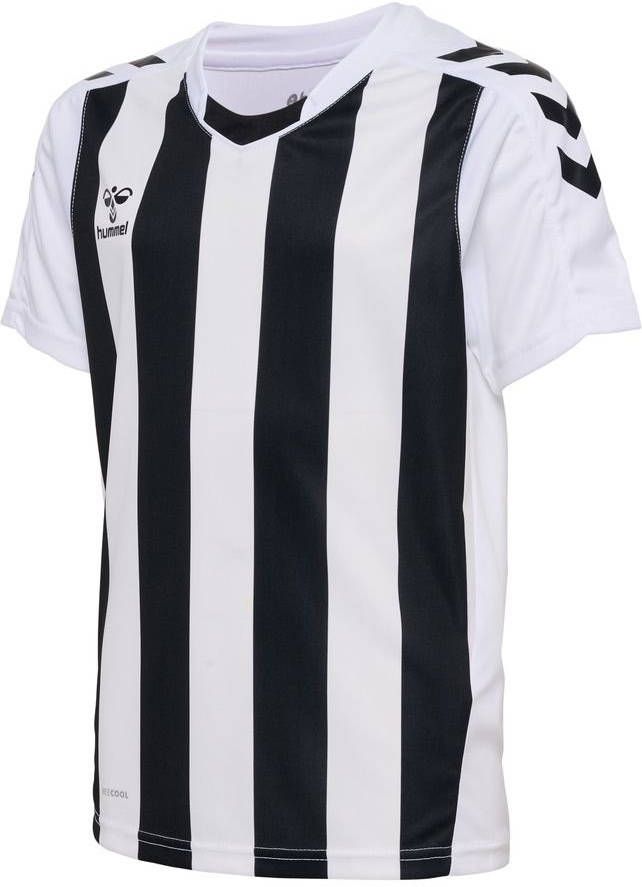 Hummel Voetbalshirt Core Striped Wit/Zwart Kinderen