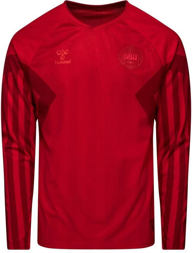 Hummel Denemarken Thuisshirt WK 2022 Kinderen Lange Mouwen