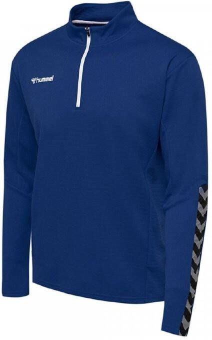 Hummel Trainingsshirt Authentic 1/2 Zip Blauw/Wit Kinderen