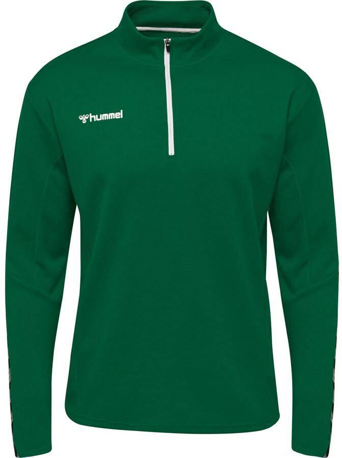 Hummel Trainingsshirt Authentic 1/2 Zip Groen/Wit