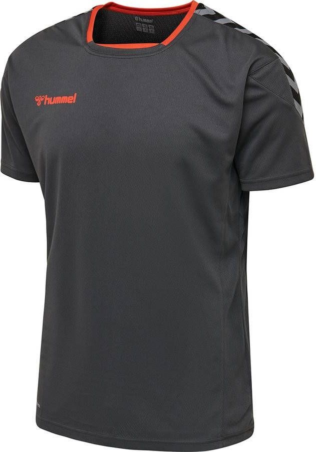 Hummel Voetbalshirt Authentic Poly Grijs/Oranje Kinderen
