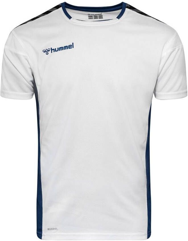 Hummel Voetbalshirt Authentic Poly Wit/Blauw