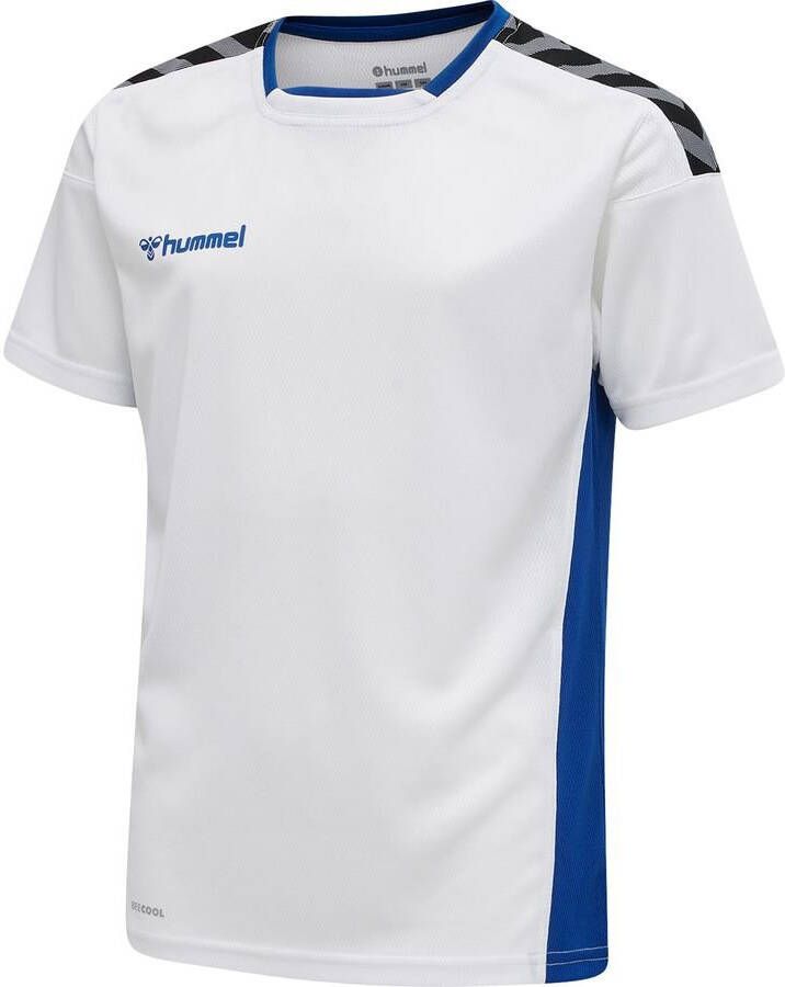Hummel Voetbalshirt Authentic Poly Wit/Blauw Kinderen