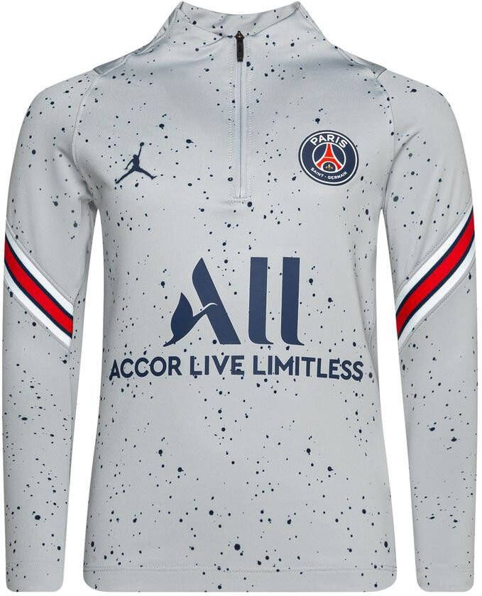 Nike Kids Paris Saint Germain Strike Forth Nike Voetbaltrainingstop met Dri FIT voor kids Grijs