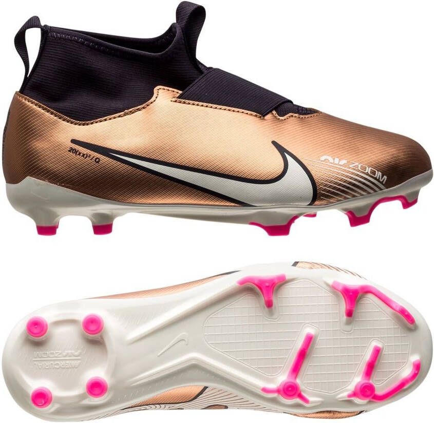 Nike zoom mercurial superfly 9 academy fg/mg voetbalschoenen bruin kinderen