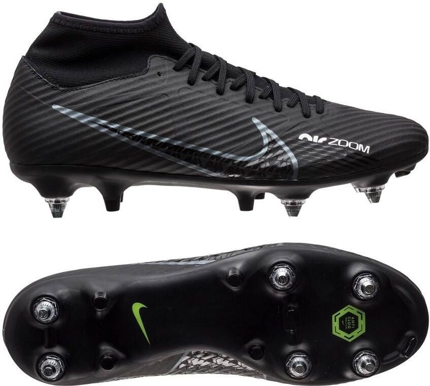 Nike Zoom Mercurial Superfly 9 Academy SG Pro Anti Clog Traction Voetbalschoenen(zachte ondergrond) Zwart