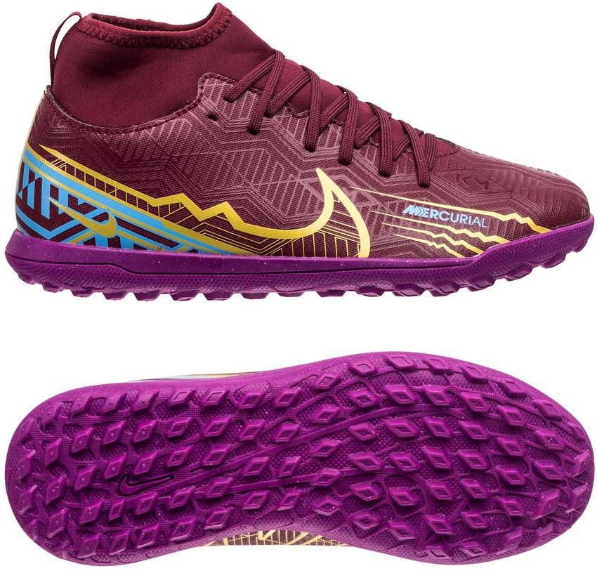 Nike Air Zoom Mercurial Superfly 9 Club TF Mbappé Personal Edition Rood/Goud Kinderen