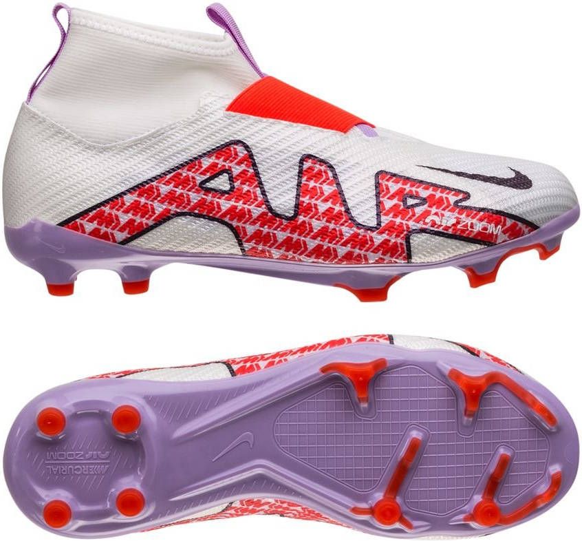 Nike Jr. Zoom Mercurial Superfly 9 Pro FG Voetbalschoenen voor kleuters/kids(stevige ondergrond) Wit