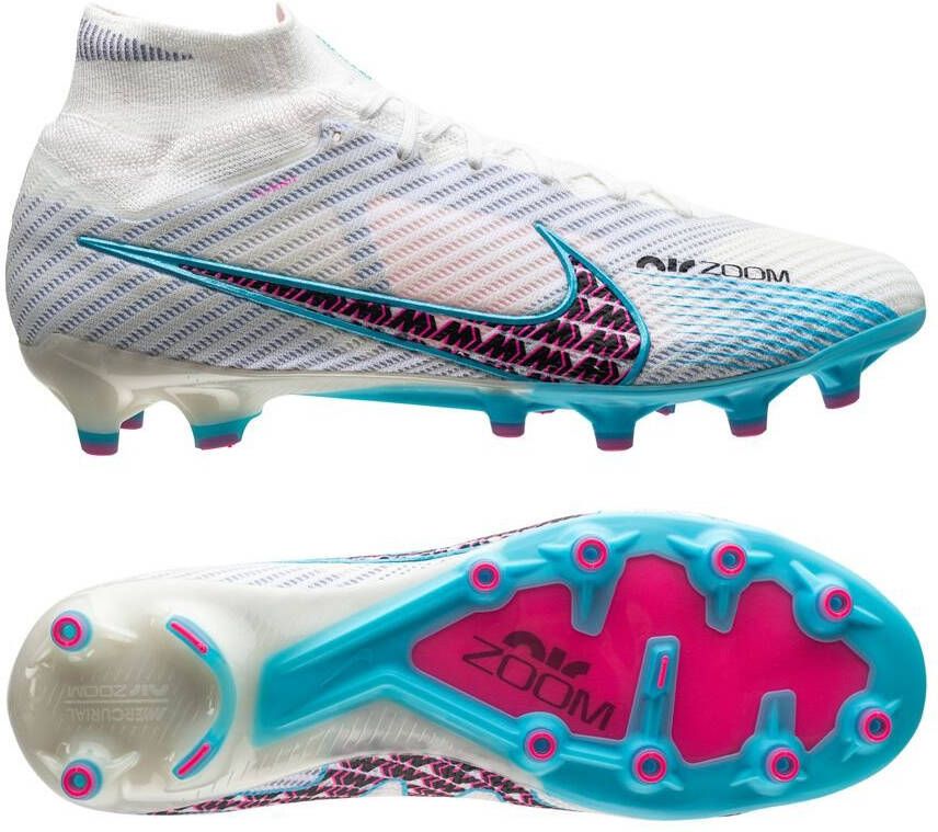 Nike Air Zoom Mercurial Superfly Elite 9 AG PRO Blast Wit/Blauw/Roze/Paars