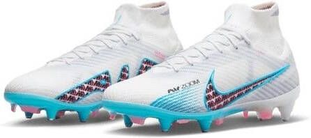 Nike Air Zoom Mercurial Superfly Elite 9 SG PRO Anti Clog Blast Wit/Blauw/Roze/Paars