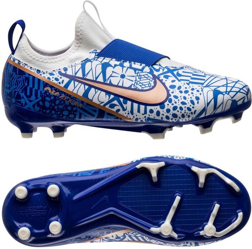 Nike Air Zoom Mercurial Vapor 15 Academy MG CR7 Personal Edition Wit/Koper/Blauw Kinderen