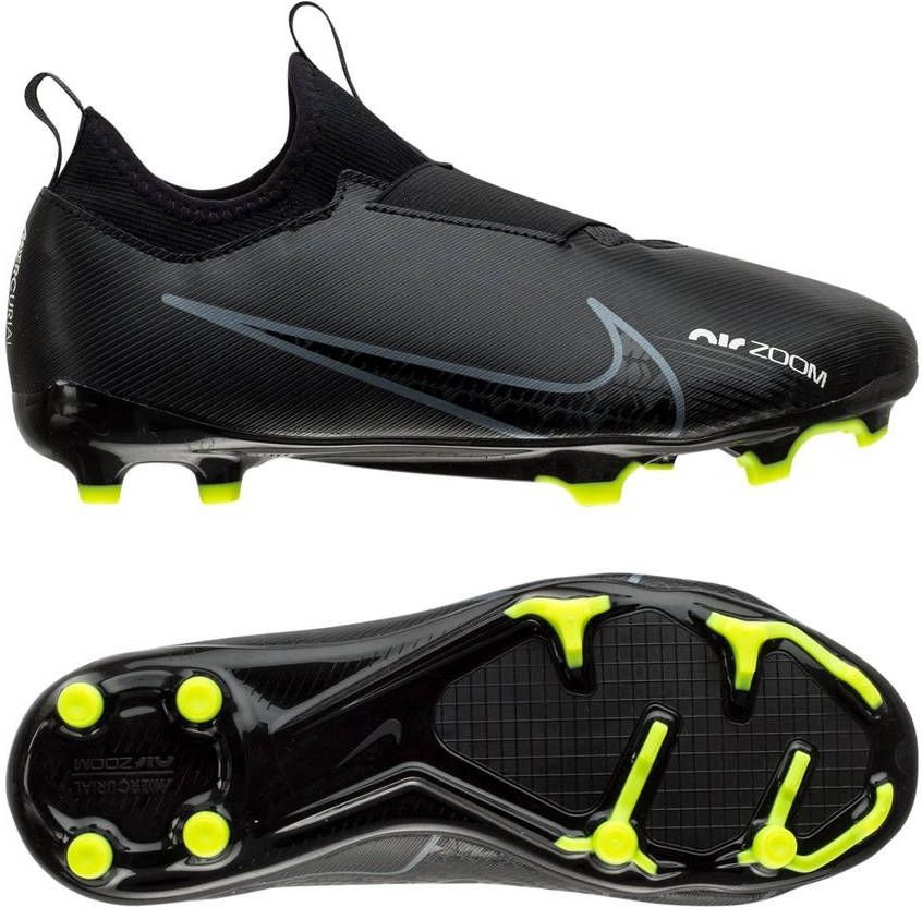 Nike Jr. Zoom Mercurial Vapor 15 Academy MG Voetbalschoenen voor kleuters/kids(meerdere ondergronden) Zwart