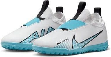Nike Air Zoom Mercurial Vapor 15 Academy TF Blast Wit/Blauw/Roze Kinderen