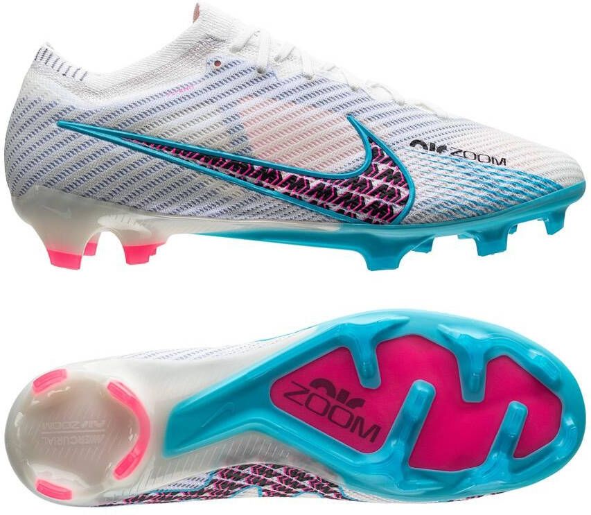 Nike Air Zoom Mercurial Vapor 15 Elite FG Blast Wit/Blauw/Roze/Paars