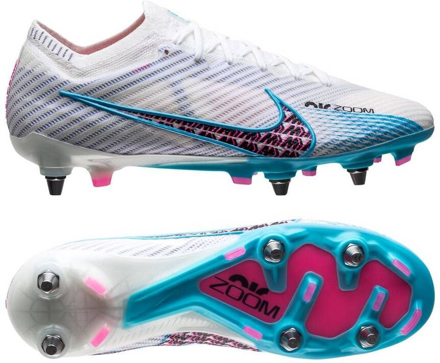 Nike Air Zoom Mercurial Vapor 15 Elite SG PRO SPELERS EDITIE Blast Wit/Blauw/Roze/Paars