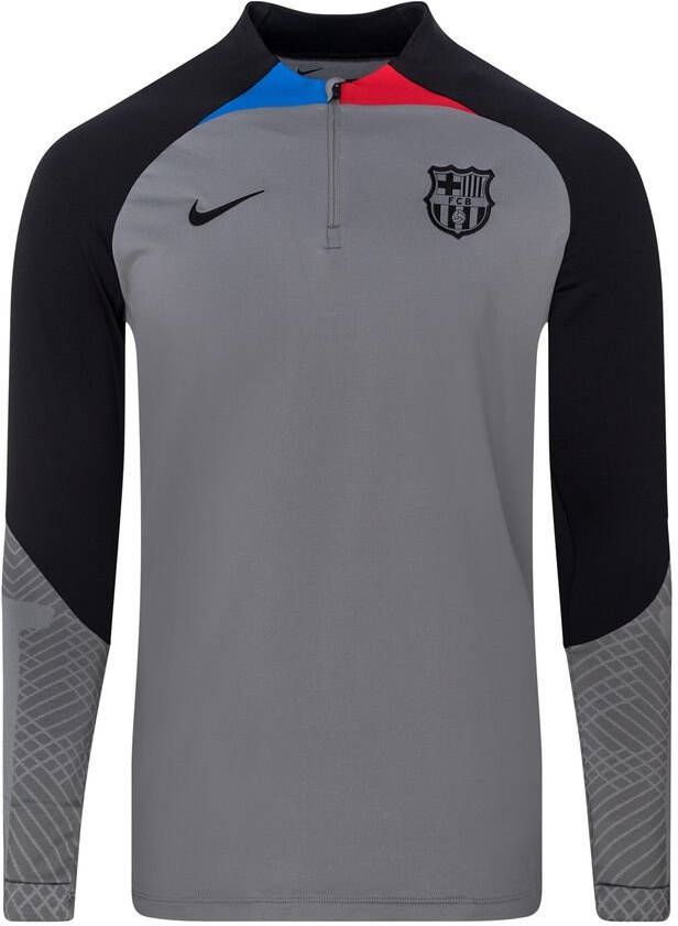 Nike FC Barcelona Strike Dri FIT Knit voetbaltrainingstop voor heren Grijs