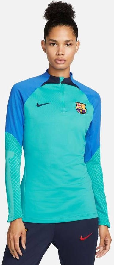 Nike Barcelona Trainingsshirt Dri FIT Strike Drill Turquoise/Blauw/Navy Vrouw