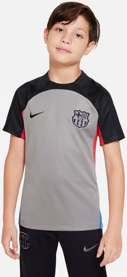 Nike Kids FC Barcelona Strike Nike Dri FIT voetbaltop met korte mouwen voor kids Grijs