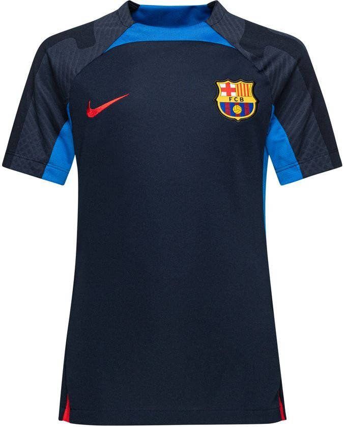 Nike Kids FC Barcelona Strike Nike Dri FIT voetbaltop met korte mouwen voor kids Blauw
