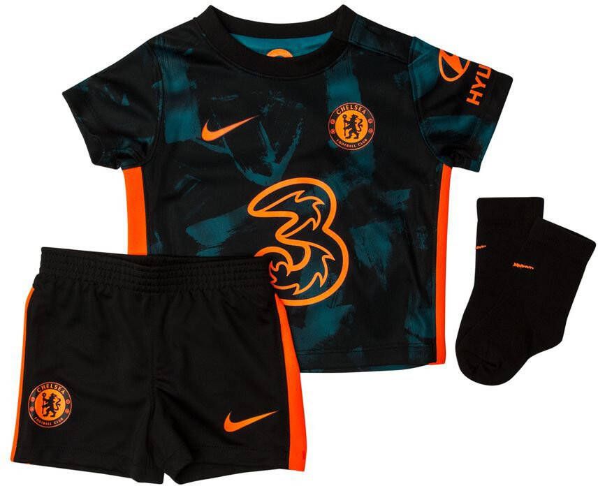 Nike Chelsea FC 2021/22 Derde Voetbaltenue Baby's Blustery/Black/Hyper Crimson Kind