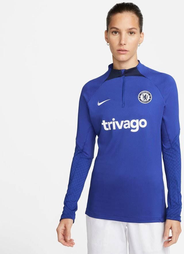 Nike Chelsea Trainingsshirt Dri FIT Strike Drill Blauw/Navy/Wit Vrouw