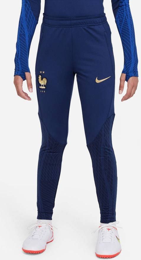 Nike Frankrijk Trainingsbroek Dri FIT Strike 2022/23 Navy/Blauw/Goud Kinderen