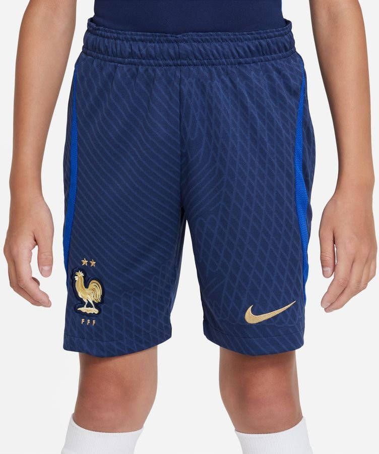 Nike Frankrijk Trainingsshorts Dri FIT Strike 2022/23 Navy/Blauw/Goud Kinderen