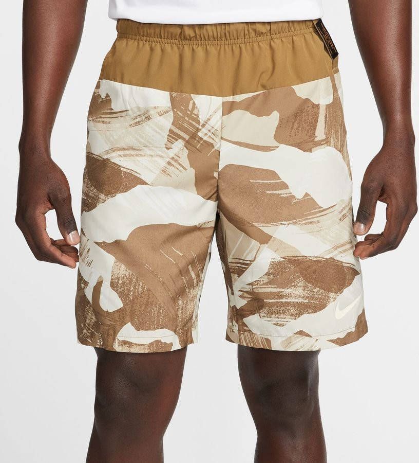 Nike Hardloopshorts Dri FIT Flex Woven Camo Bruin/Wit